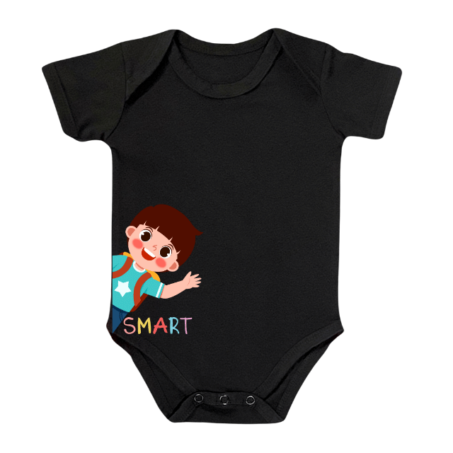 Smart Kid Rompers – Colorful Backpack Cartoon Design – Infant Tees
