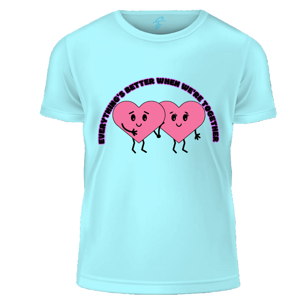 Cute Heart Design, Everything's Better Together, Set of 2 PCS - Couple Tshirt for Couples