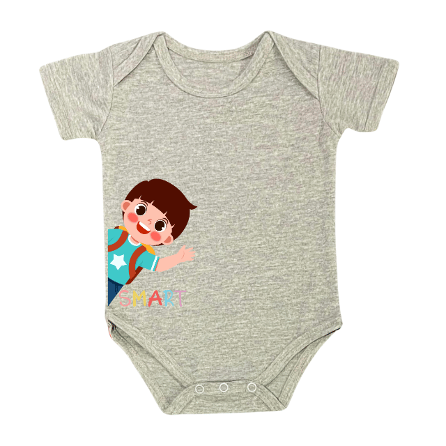 Smart Kid Rompers – Colorful Backpack Cartoon Design – Infant Tees