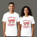 Every Day Is Valentine's Couple Tees | Unisex Matching Valentine T-Shirts | Cute Aesthetic Heart Graphic T-Shirt | Valentine Season Collection